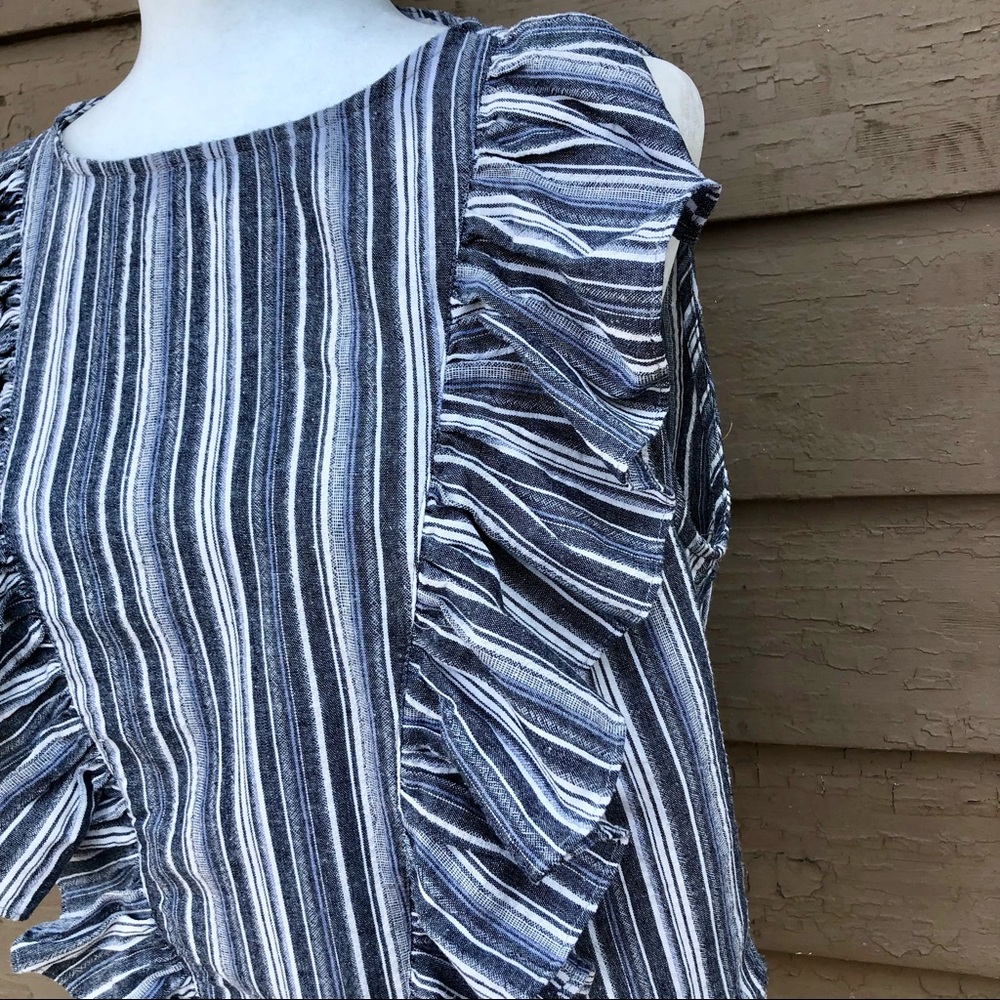 Lucca Couture Alexandra Stripe Cropped Top! - Picture 2 of 6